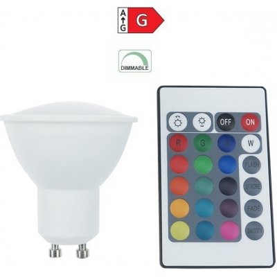 Diolamp SMD LED Reflektor PAR16 4W/230V/GU10/RGB+3000K/300Lm/75°/Dim/dálkový ovladač – Hledejceny.cz