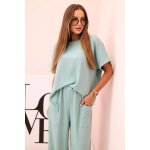 Fashionweek souprava dámské halenky a kalhot ze vzdušné a jemné viskózy K5920 mineral – Zboží Dáma