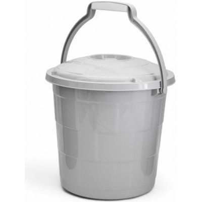 TRG Vědro 10 l PH s víkem šedá – Zbozi.Blesk.cz