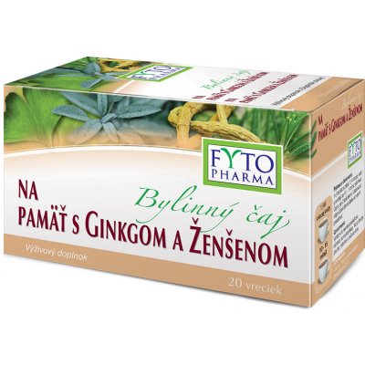 Fytopharma Bylinný čaj na paměť s Ginkgem a Ženšenem 20 x 1,5 g – Zbozi.Blesk.cz