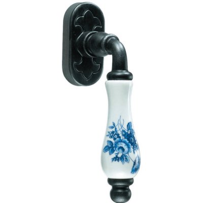 GALBUSERA Kovaná klika na eurookno 2615 - florentinský bronz, porcelán D9 – Zboží Mobilmania