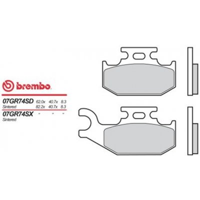 Zadní brzdové destičky Brembo Yamaha 450 YXR RHINO 2006 - směs SD – Hledejceny.cz