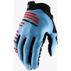 Rukavice na kolo 100% R-Core LF light-blue/fluo-red