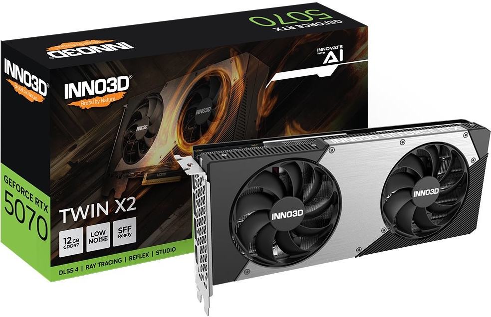 Inno3D GeForce RTX 5070 Twin X2 12GB GDDR7 N50702-12D7-195064N