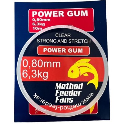 METHOD FEEDER FANS Feederová guma Power Gum 10m 0,8mm – Zboží Mobilmania