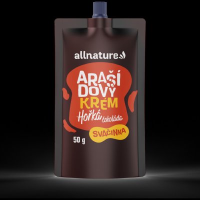 Allnature Arašídový krém s hořkou čokoládou 50 g – Zboží Dáma