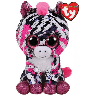 Beanie Boos Flippables Zoey s flitry ružová zebra 15 cm – Zbozi.Blesk.cz