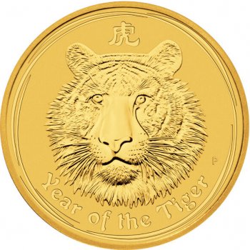 Perth Mint Zlatá mince Rok Tygra Lunární Série II 2010 1/4 oz