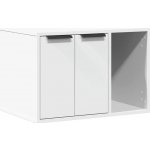 VidaXL Domeček pro kočky obdélníkový bílý 60 x 40 x 40 cm – Zboží Mobilmania