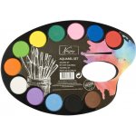 Nassau Akvarelové barvy paleta 12 ks + štětec – Zboží Mobilmania