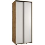 DobreSny Davos s posuvnými dveřmi 120 cm bílá / dub artisan / černé pojezdy – Hledejceny.cz