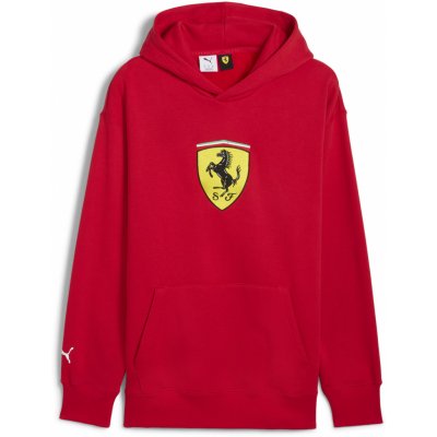 Puma FERRARI RACE BIG SHIELD HOODIE 63019202 Červená – Zboží Dáma