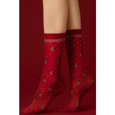 Fiore dámské silonkové ponožky Carol 40 DEN Červená
