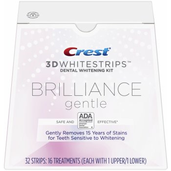 Procter & Gamble Bělicí pásky Crest 3D BRILLIANCE gentle na citlivé zuby 32 ks