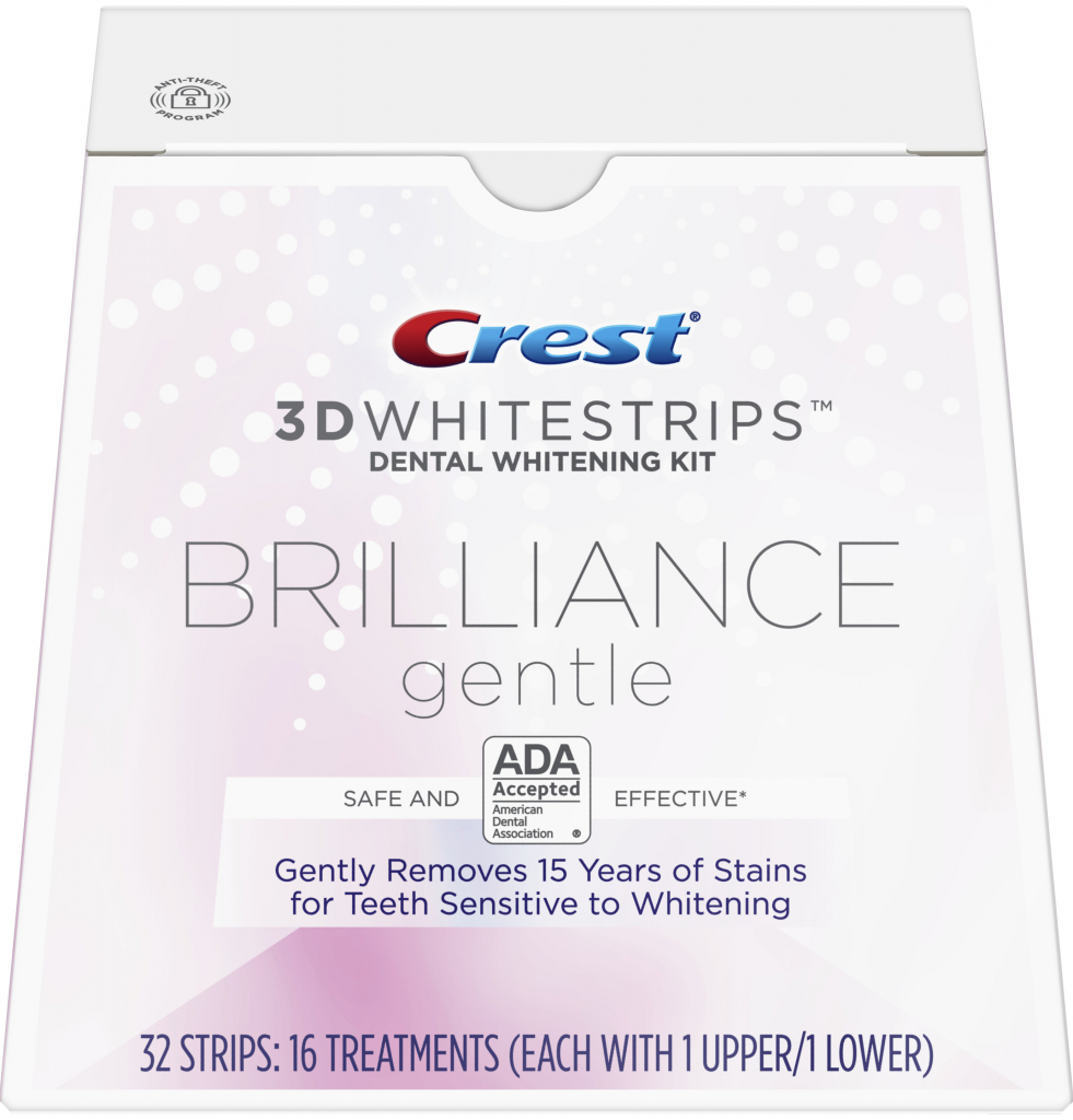 Procter & Gamble Bělicí pásky Crest 3D BRILLIANCE gentle na citlivé zuby 32  ks - Seznamzboží.cz