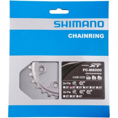 SHIMANO Převodník 26z. M8000 XT 36/26z. stříbrný 64mm