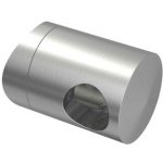 Hahn Steel Úchyt s bočním průchodem pro tyč O12,0 mm / pro sloupek O42,4 mm, nerezová ocel AISI 304, brus – Sleviste.cz