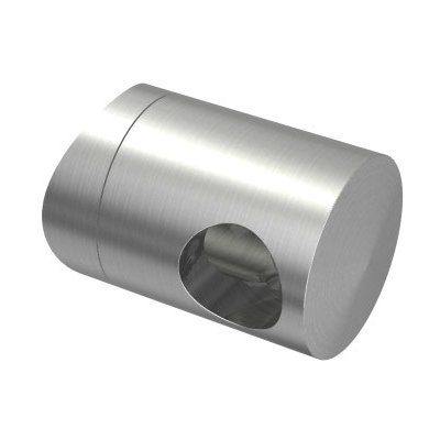 Hahn Steel Úchyt s bočním průchodem pro tyč O12,0 mm / pro sloupek O42,4 mm, nerezová ocel AISI 304, brus – Sleviste.cz