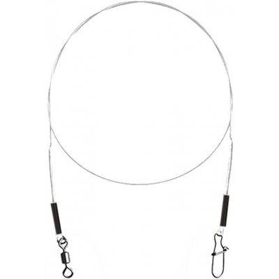 Delphin Fluorokarbonové lanko BOMB! s obratlíkem a karabinkou 35cm 9kg – Zboží Dáma