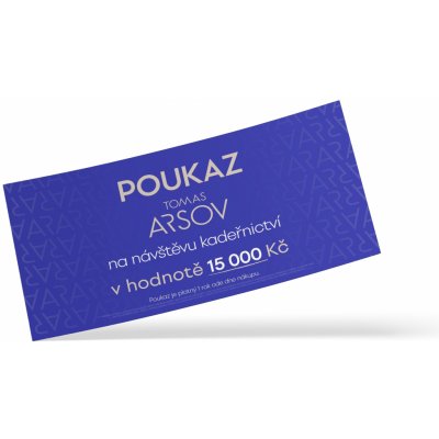 Tomas Arsov Dárkový poukaz na kadeřnické služby 15 000,- Hodnota: 15 000,- – Sleviste.cz