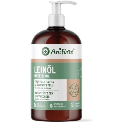 AniForte Lněný olej v přírodní za studena lisované kvalitě pro psy kočky a koně 500 ml – Hledejceny.cz