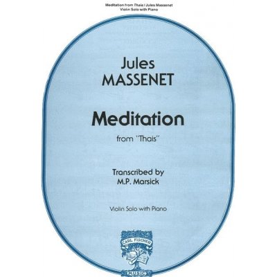 Jules Massenet Meditation from Thais noty na housle, klavír