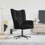 VidaXL 327661 relaxační černé samet – Zboží Dáma