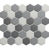 The Mosaic Factory mozaika šedá HEX 5 Dark Grey Mix 5,1x5,9 (28,1x32,5) cm 1ks