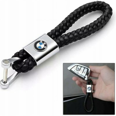 Přívěsek na klíče PLETENÝ KOŽENÝ S LOGEM BMW – Zbozi.Blesk.cz
