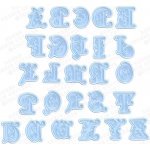 Sada vykrajovátek - Abeceda ( Gotický font ) Písmena Velikost: 8-10 cm – Hledejceny.cz