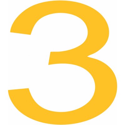 PermaLean číslo 3 - žluté PermaLean čísla 500 mm – Hledejceny.cz