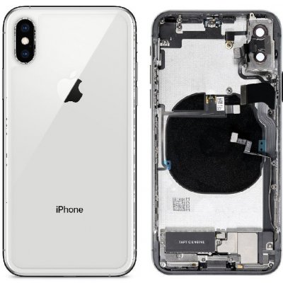 Apple iPhone X - Zadní Housing - bílý s malými díly – Zbozi.Blesk.cz