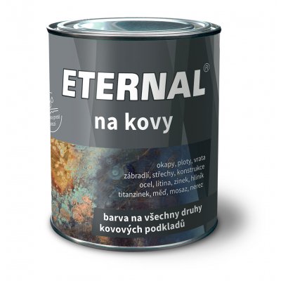 Eternal na kovy univerzální barva na všechny kovy 700 g 441 stříbrná