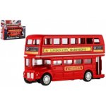 Teddies Autobus "Londýn" červený patrový kov/plast 12cm na zpětné natažení 17x13,5x6cm – Hledejceny.cz