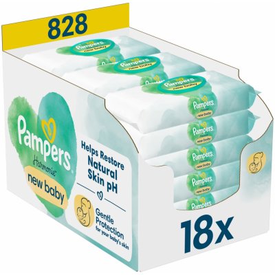 Pampers Harmonie Vlhčené ubrousky New Baby 18 x 828 ks – Zboží Dáma