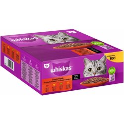 Whiskas pack 1+ klasický výběr v omáčce 80 x 85 g