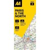 Mapa a průvodce AA Road Map Paris & The NorthSheet map, folded