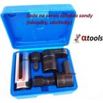 Hlavice - klíče na lambda sondy a snímače, se závitníky, sada 5 dílů - SATRA – Sleviste.cz