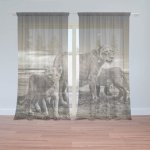 Sablio Záclony Lvice a lvíčata: 2ks 150x250cm – Hledejceny.cz