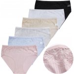 Dámské bavlněné kalhotky s vysokým pasem CZ8040 3 kusy v balení Multicolor – Sleviste.cz