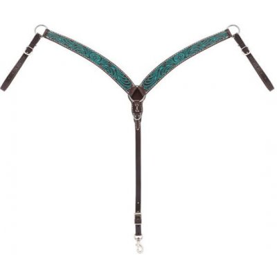 WEAVER Westernový poprsník Turquoise Cross Carved Turquoise Flower – Zboží Dáma