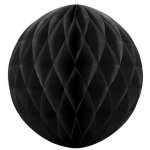 Papírová dekorační koule Honeycomb ČERNÁ průměr 30 cm – Zboží Dáma