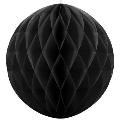 Papírová dekorační koule Honeycomb ČERNÁ průměr 30 cm – Zboží Dáma