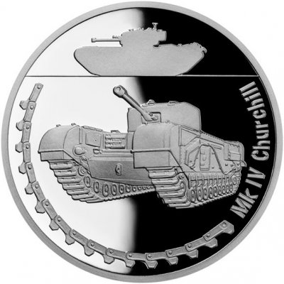 Česká mincovna Stříbrná mince Obrněná technika Mk IV Churchill proof 1 oz – Zbozi.Blesk.cz