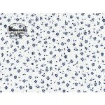 Soonrich látka na patchwork modré květiny na bílé ptw144 – Sleviste.cz