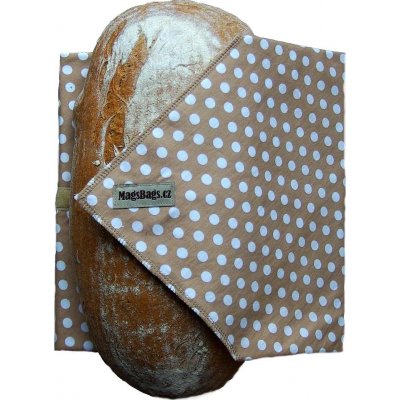 Látkový obal na chléb 55x55cm, béžový puntík – Zboží Mobilmania