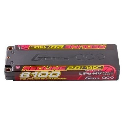 GensAce Redline 2.0 Low Prof 2S HV 7.6V-140C-6100 139x47x18.5mm 226g – Hledejceny.cz