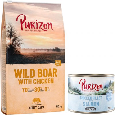 Purizon Adult divočák & kuřecí bez obilnin 6,5 kg