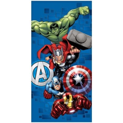 Carbotex Bavlněná plážová osuška Avengers útočí froté s 70 x 140 cm – Zboží Mobilmania