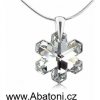 Swarovski Elements Snowflake krystal stříbrný náhrdelník přívěsek řetízek visací bílá vločka sněhové vločky 34221.1 Crystal bílá čirá křišťálová